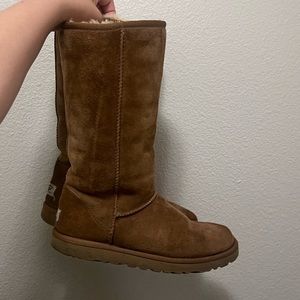 Tall chestnut UGG boots